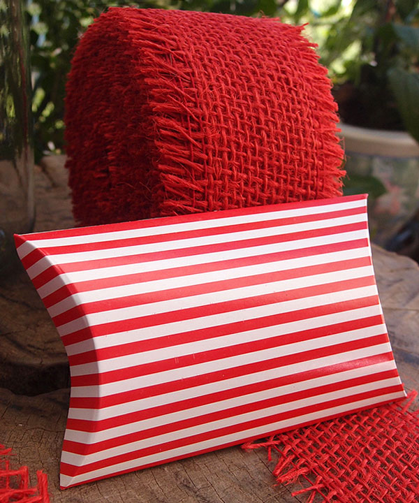 Striped Paper Pillow Box