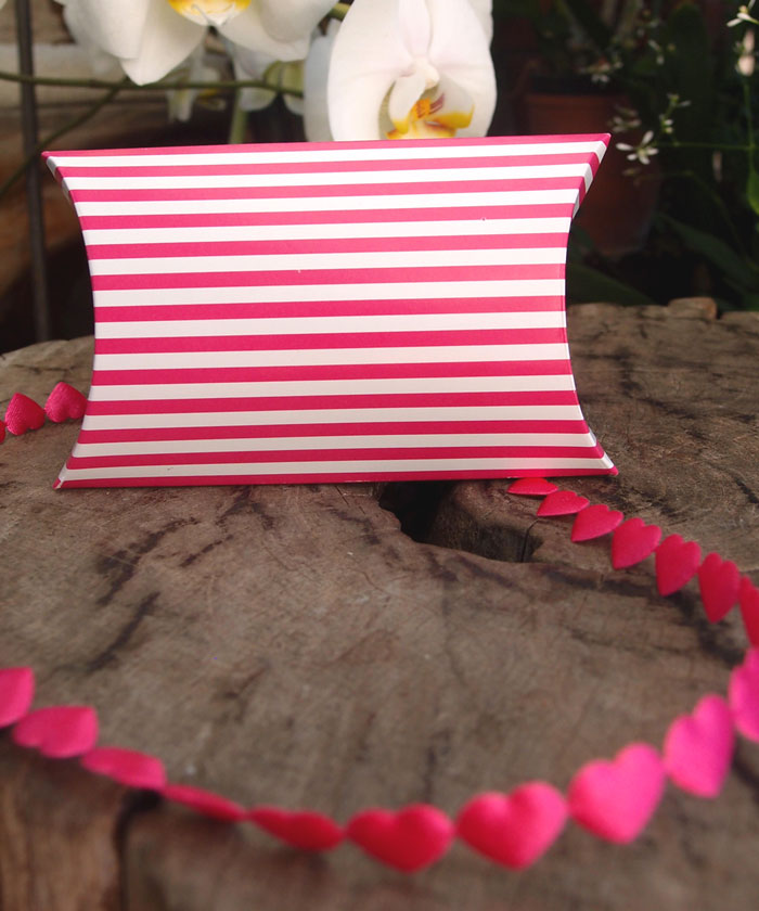 Striped Paper Pillow Box