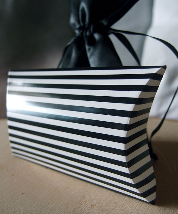 Striped Paper Pillow Box