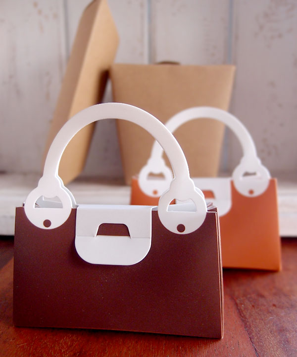 Two Tone Handbag Favor Boxes