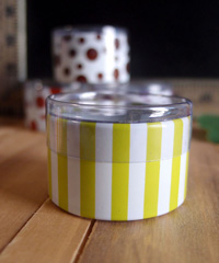 Cylinder Striped Favor Box - Inner cases: 144pcs Master cases: 432pcs