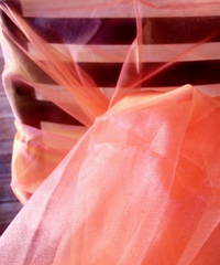 Peach Two-tone Organza Sheet