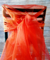 Autumn Orange Two-tone Organza Sheet