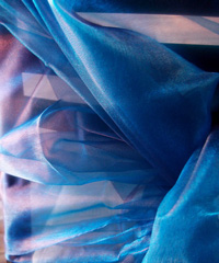 Peacock Blue Two-tone Organza Sheet