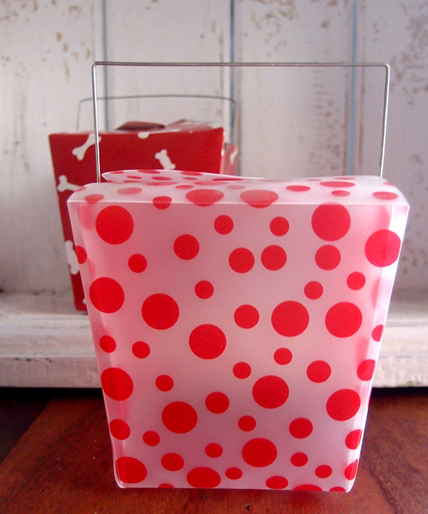 Polka Dot Take Out Boxes