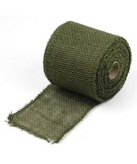 Moss Green Jute Burlap Ribbon - 4" x 10Y Individually packed. 3 pcs minimum.