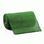 Green Jute Burlap Ribbon - 9" x 10Y Individually packed. 3 pcs minimum.