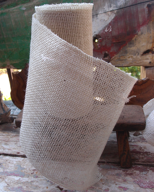 White Jute Burlap Ribbon 9" - 9" x 10Y Individually packed. 3 pcs minimum.