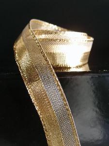 Metallic Satin and Sheer Wired Ribbon