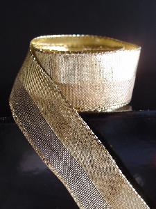 Metallic Satin and Sheer Wired Ribbon