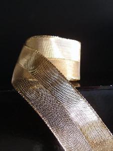 Metallic Satin and Sheer Wired Ribbon