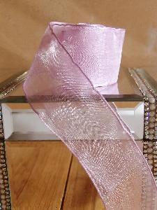 Lavender Sheer Ribbon with Wired Edge