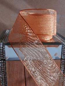 Copper Sheer Ribbon with Wired Edge