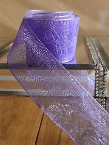 Delphinium Sheer Ribbon with Wired Edge