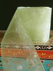 Mint Sheer Ribbon with Wired Edge