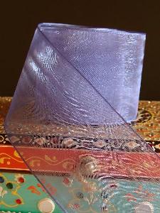 Delphinium Sheer Ribbon with Wired Edge