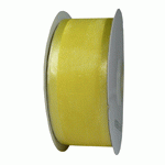 Yellow Sheer Ribbon with Satin Wired Edge