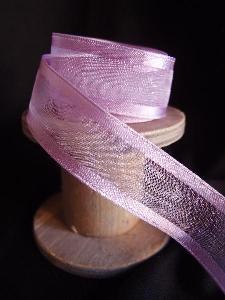 Lavender Sheer Ribbon with Satin Wired Edge