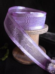 Delphinium Sheer Ribbon with Satin Wired Edge