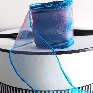 Blue Two Tone Organza Ribbon - 2 1/2" x 50Y