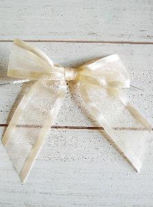 Ivory Organza Pre-Tied Bows