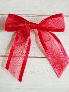 Red Organza Pre-Tied Bows