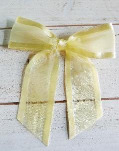 Yellow Organza Pre-Tied Bows