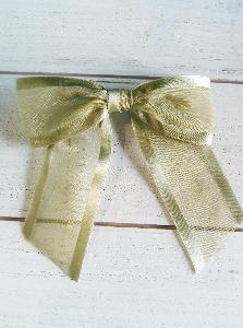 Moss Green Organza Pre-Tied Bows