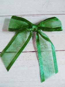 Green Organza Pre-Tied Bows