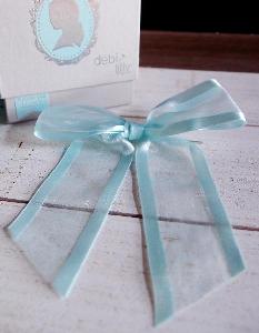 Light Blue Organza Pre-Tied Bows