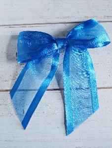 Royal Blue Organza Pre-Tied Bows