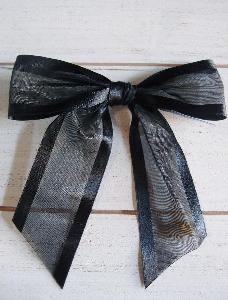 Black Organza Pre-Tied Bows