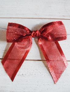 Rust Organza Pre-Tied Bows