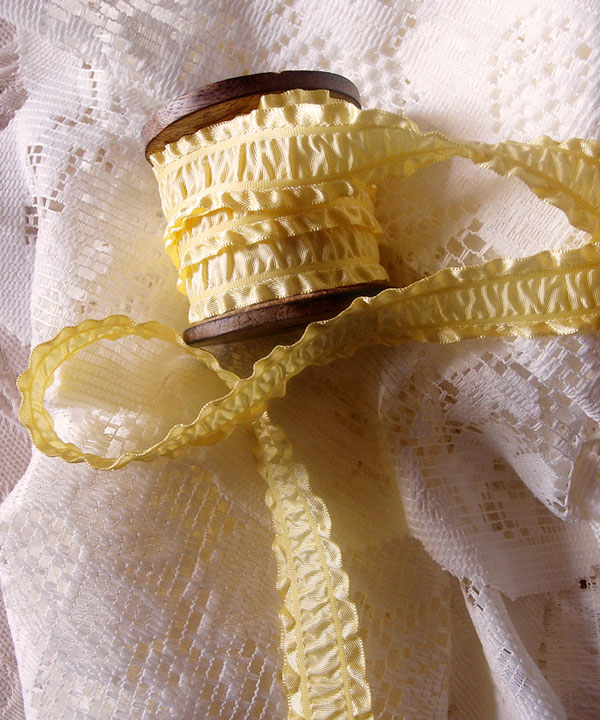 Satin Ruffle Ribbon - 3 rolls minimum