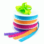 Satin Ruffle Ribbon - 3 rolls minimum