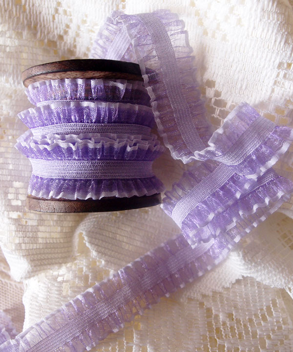 Shimmery Stretchable Ruffle Ribbon - 3 rolls minimum