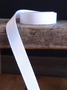 White Grosgrain Ribbon 3/8"