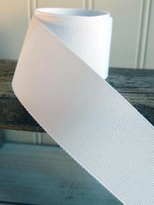 White Grosgrain Ribbon 1.5"