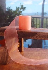 Coral Sheer Ribbon   - 1 1/2" x 100Y