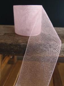 Pink Sheer Ribbon with Monofilament Edge