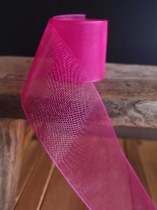 Fuchsia Sheer Ribbon with Monofilament Edge