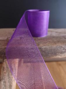 Purple Sheer Ribbon with Monofilament Edge