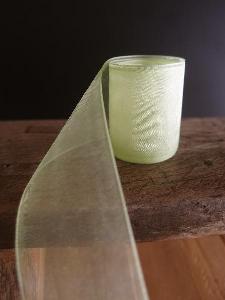 Mint Sheer Ribbon with Monofilament Edge