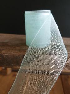 Aqua Sheer Ribbon with Monofilament Edge