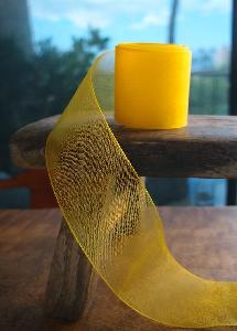 Bright Yellow Sheer Ribbon   - 1 1/2" x 100Y