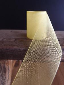 Yellow Sheer Ribbon with Monofilament Edge