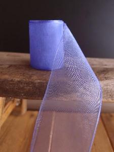 Delphinium Sheer Ribbon with Monofilament Edge