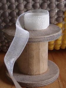 Ivory Sheer Ribbon with Monofilament Edge