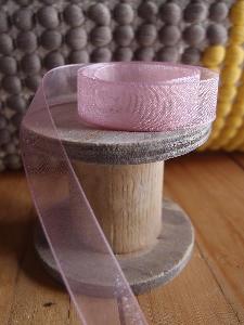 Mauve Sheer Ribbon with Monofilament Edge