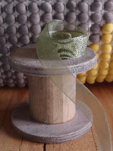 Moss Sheer Ribbon with Monofilament Edge